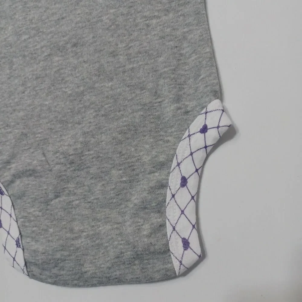 Louisiana State University Girls 0-3 Month Bodysuit Purple Yellow White‎ Grey